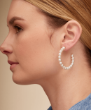 Ella Pearl Hoop Earrings