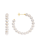 Ella Pearl Hoop Earrings