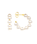 Ella Pearl Hoop Earrings