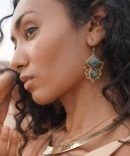 Crystal Bees Labradorite Earrings