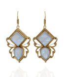 Crystal Bees Moonstone Earrings