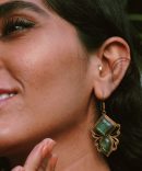 Crystal Bees Labradorite Earrings