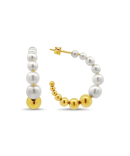 Sydney Pearl Hoop Earrings