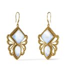 Crystal Bees Moonstone Earrings