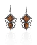 Silver Crystal Bees Earrings